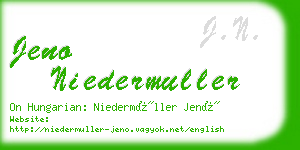 jeno niedermuller business card